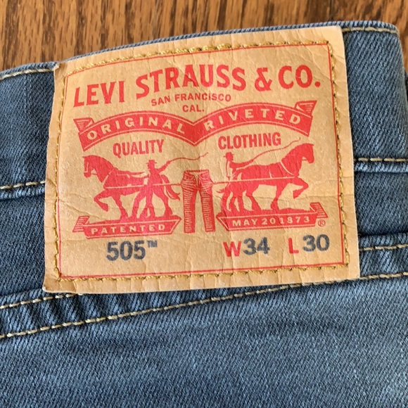 Men’s Levi’s 505 Gray Jeans 34/30 - Picture 2 of 5